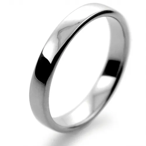 Slight or Soft Court Light -  3mm Palladium Court Wedding Rings